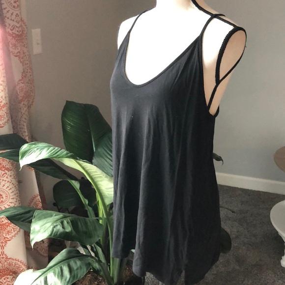 Black boho flowy tanktop - Picture 3 of 3